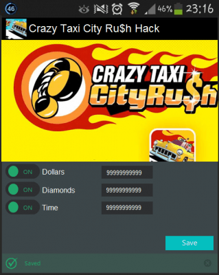 Чит на Crazy Taxi™ City Rush