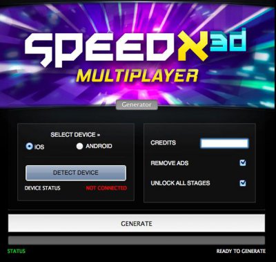 Чит на SpeedX 3D