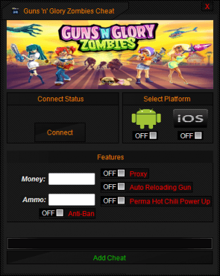 Чит на GUNS'N'GLORY ZOMBIES