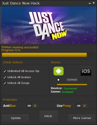 ВЗЛОМ Just Dance Now. ЧИТ на песни, vip-аккаунт.