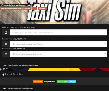 Чит для Taxi Sim 2016