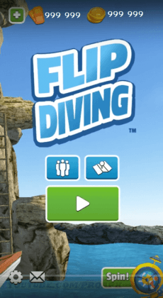 Взломанная Flip Diving
